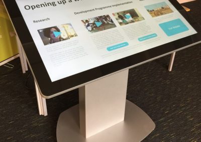 The OU 42-inch touchscreen with Lectern stand